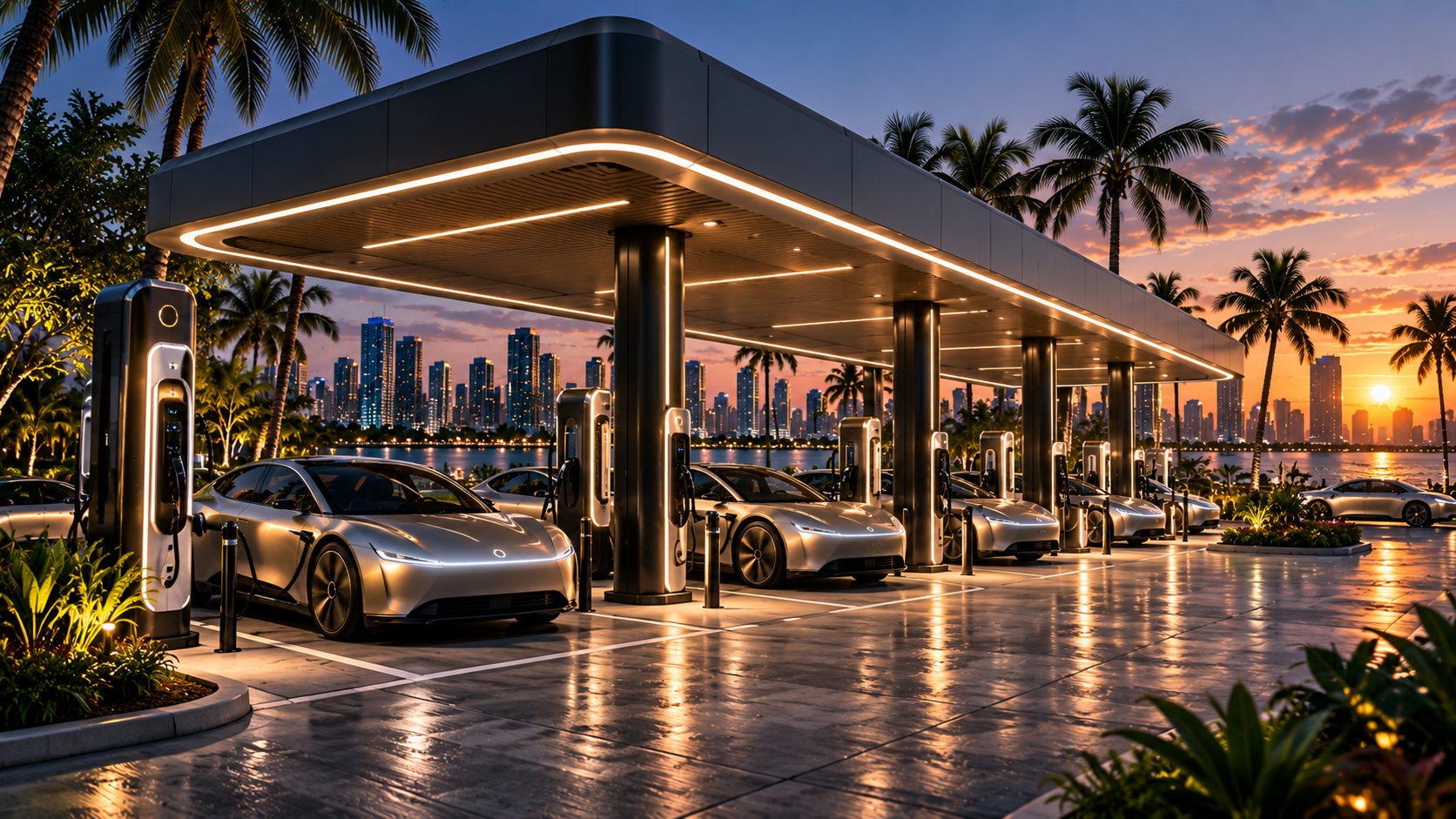 Premium autonomous mobility charging hub