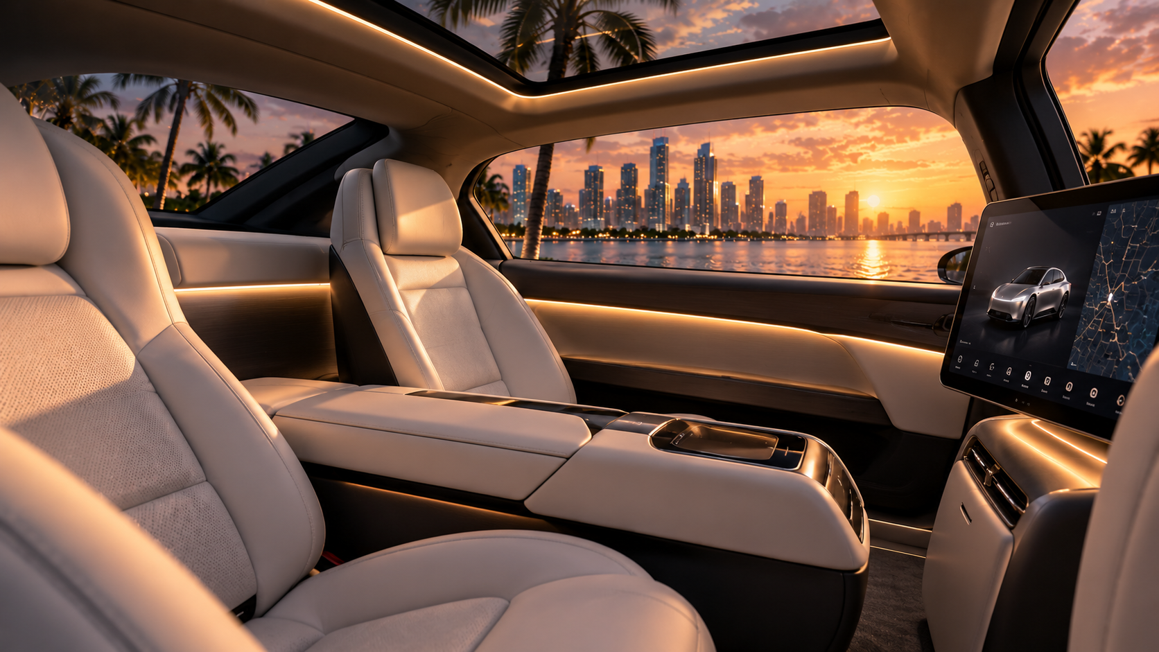 Premium autonomous vehicle interior