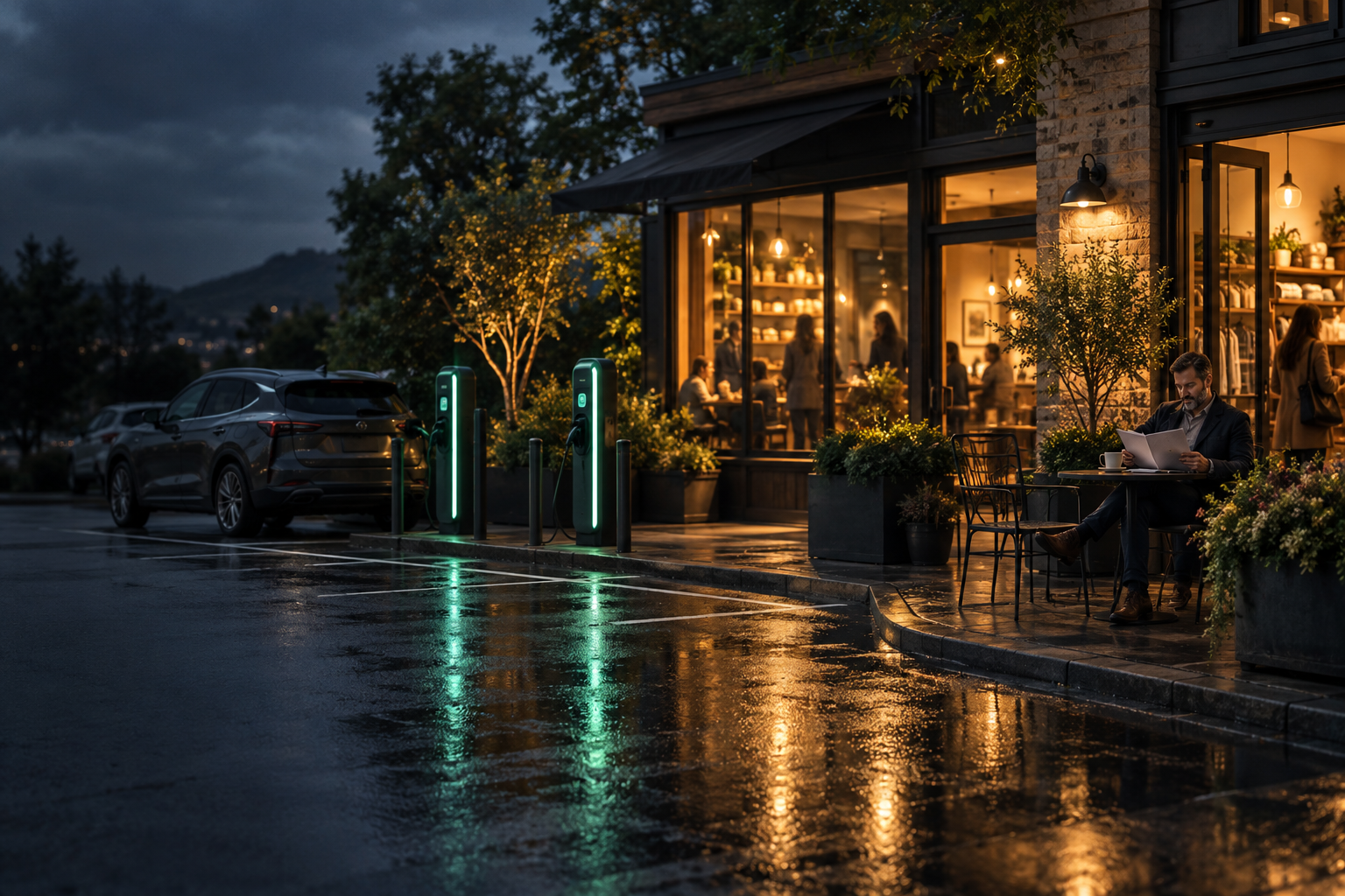 Business with EV charging stations for host partners